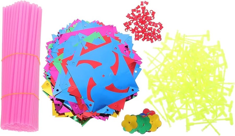 40 قطعة من المراوح البلاستيكية الملونة لتزيين الحديقة وهدايا الحفلات والمرح الداخلي والخارجي - Image 1